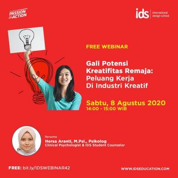 Webinar Gali Potensi Kreativitas Remaja Peluang Kerja di Industri Kreatif