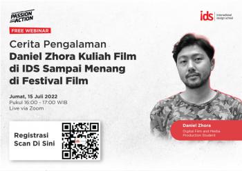 Webinar Cerita Pengalaman Daniel Zhora Kuliah Film di IDS Sampai Menang di Festival Film