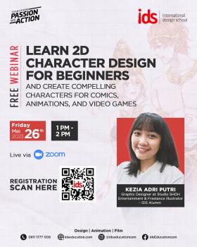 Webinar: Learn 2D Character Design for Beginners and Create Compelling Characters for Comics, Animations, and Video Games