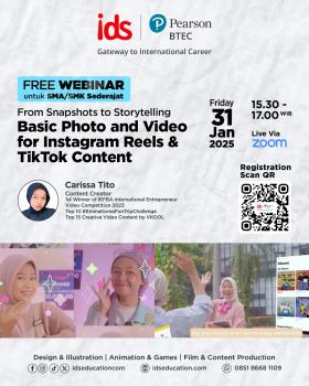 Webinar: From Snapshots to Storytelling Basic Photo and Video for Instagram Reels Tiktok Content